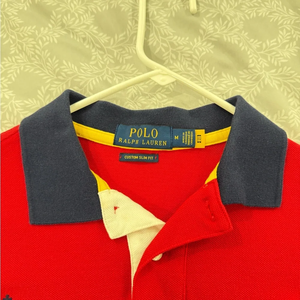 Ralph Lauren Polo with Red, Blue, and Green Stripes - Picture 2 of 3